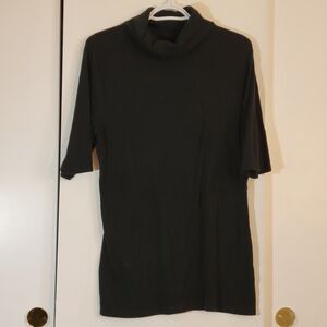 Merona Black Short Sleeve Turtleneck Women's Top